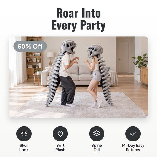 Rexolo™ Plush Dinosaur Skull Mask - Hartwella