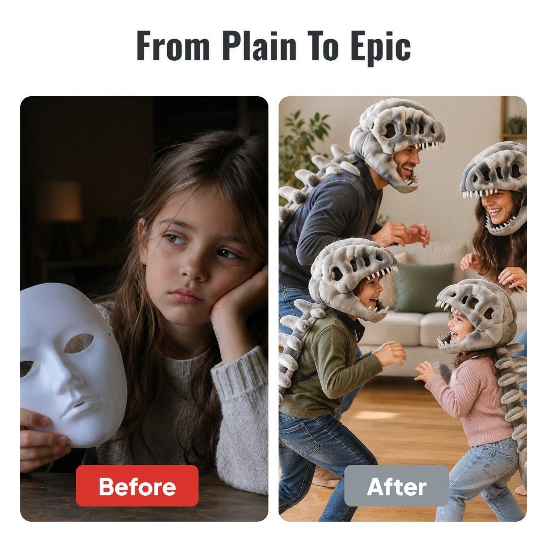Rexolo™ Plush Dinosaur Skull Mask