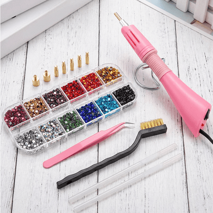 Rhinestone Sparkle Kit | 7 - in - 1 Hotfix Applicator Set - Hartwella