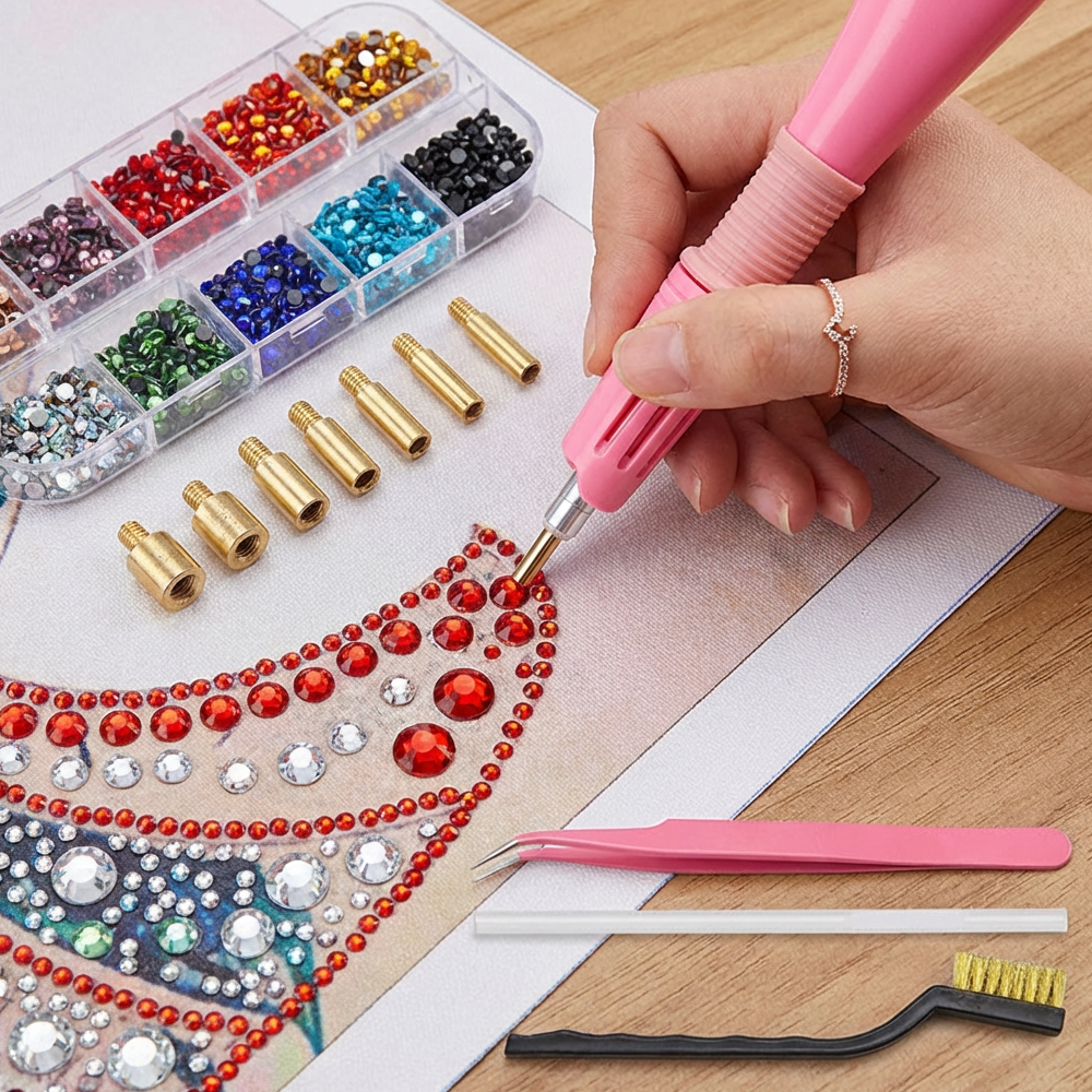 Rhinestone Sparkle Kit | 7 - in - 1 Hotfix Applicator Set - Hartwella