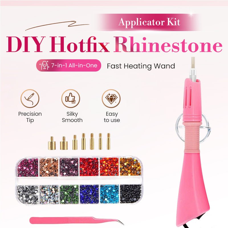 Rhinestone Sparkle Kit | 7 - in - 1 Hotfix Applicator Set - Hartwella