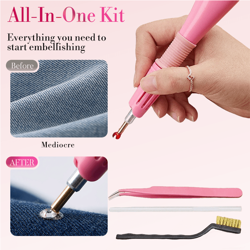 Rhinestone Sparkle Kit | 7 - in - 1 Hotfix Applicator Set - Hartwella