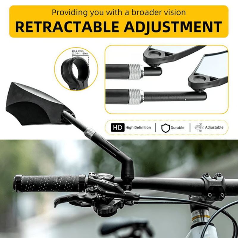 Rider Bicycle Mirror | 360° Adjustable Rear View for Handlebars - Hartwella