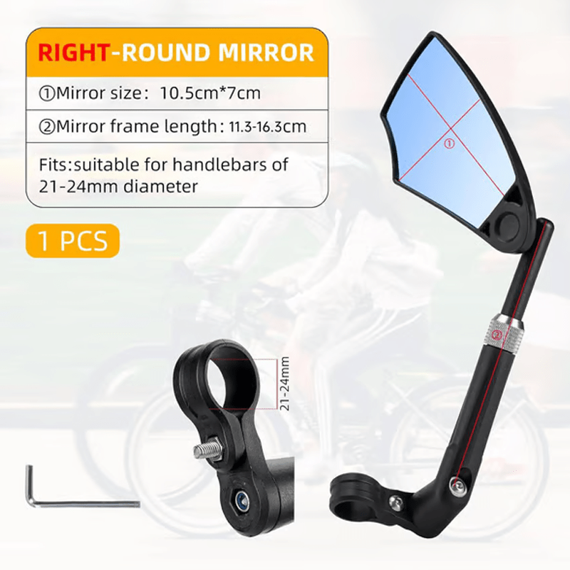 Rider Bicycle Mirror | 360° Adjustable Rear View for Handlebars - Hartwella