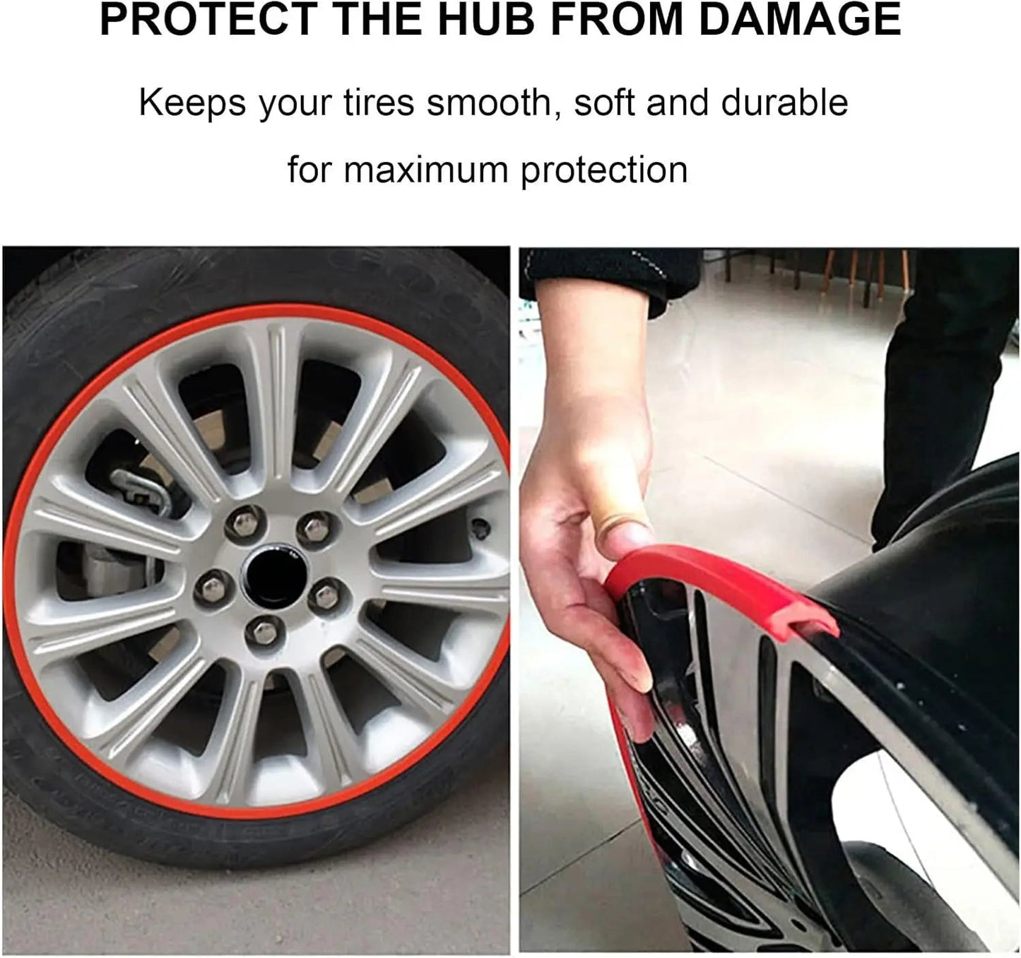 RimGuard Wheel Protector | Durable TPU, Easy Installation, Rim Guards - Hartwella