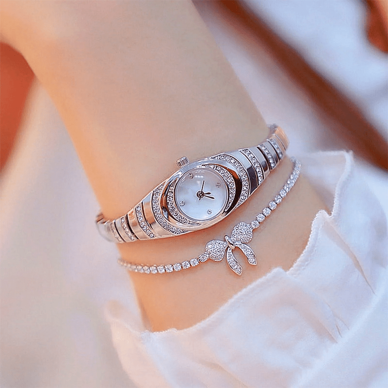 Rina Bracelet Watch for Women | Elegant Rhinestone Design, Durable Fit - Hartwella