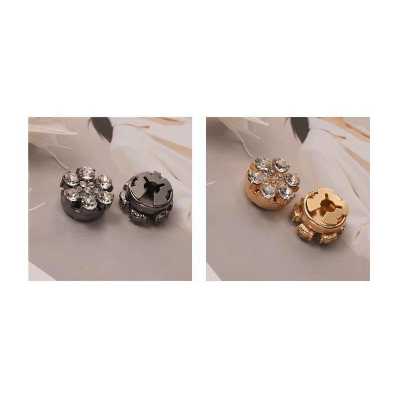 Rina Button Covers | Rhinestone Decorative Accessories for Shirts - Hartwella