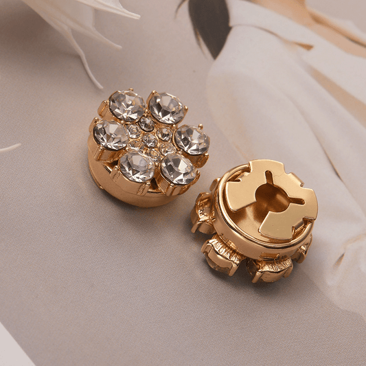 Rina Button Covers | Rhinestone Decorative Accessories for Shirts - Hartwella