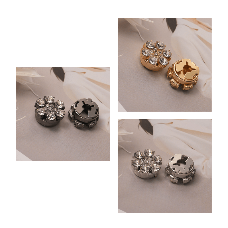 Rina Button Covers | Rhinestone Decorative Accessories for Shirts - Hartwella