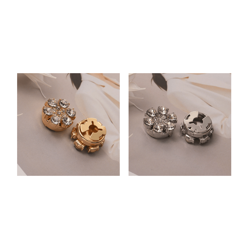 Rina Button Covers | Rhinestone Decorative Accessories for Shirts - Hartwella