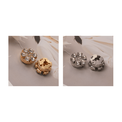 Rina Button Covers | Rhinestone Decorative Accessories for Shirts - Hartwella