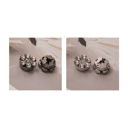Rina Button Covers | Rhinestone Decorative Accessories for Shirts - Hartwella
