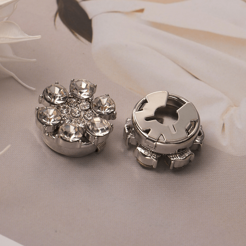 Rina Button Covers | Rhinestone Decorative Accessories for Shirts - Hartwella
