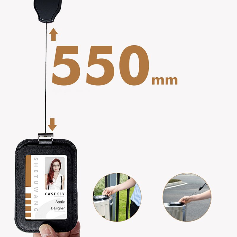 Rita ID Badge Holder | Retractable with Comfortable Lanyard - Hartwella