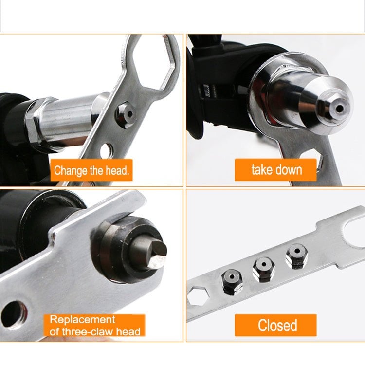 Rivet Pro Adapter Kit | Durable Alloy Steel, 120 Blind Rivets, Compatible with Electric Drills - Hartwella