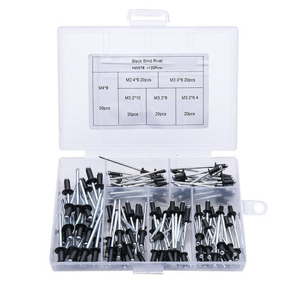 Rivet Pro Adapter Kit | Durable Alloy Steel, 120 Blind Rivets, Compatible with Electric Drills - Hartwella