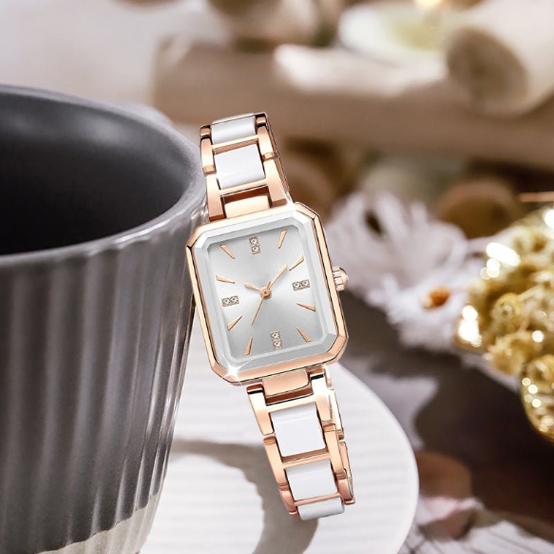 Rosa Women's Watch | Two-Tone Design, Adjustable Strap - Hartwella