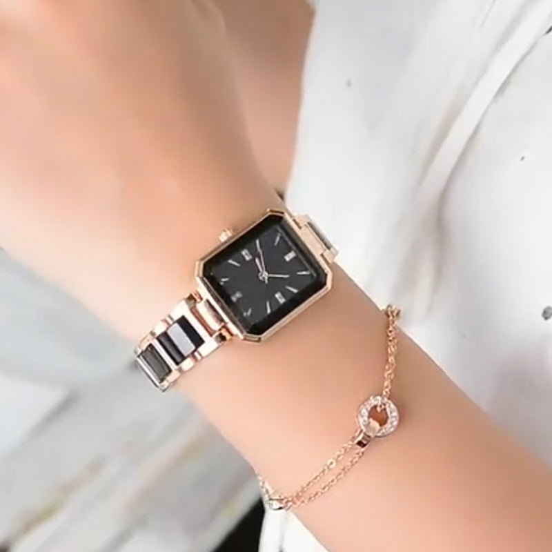 Rosa Women's Watch | Two-Tone Design, Adjustable Strap - Hartwella