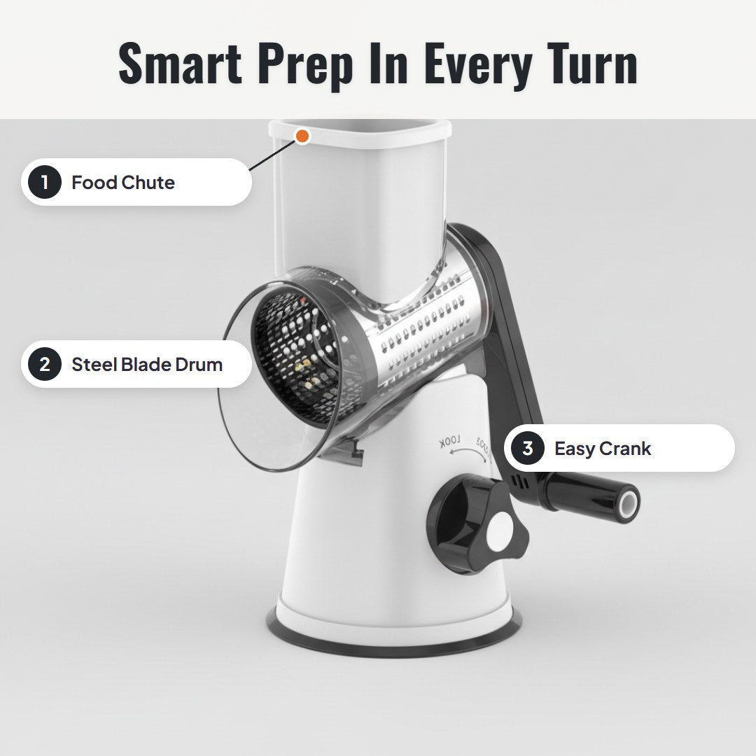 Rotara™ 3-in-1 Rotary Grater & Slicer - Hartwella