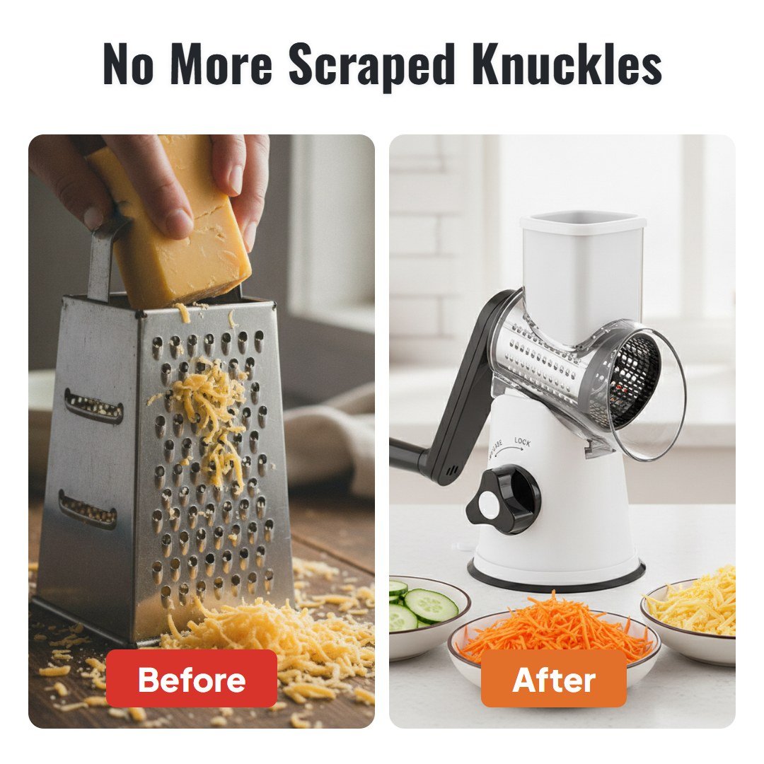 Rotara™ 3-in-1 Rotary Grater & Slicer