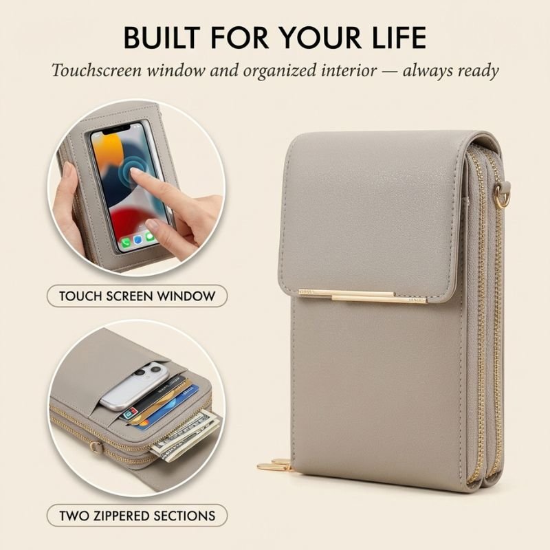 Rover Crossbody Bag | Touchscreen, RFID - Safe, Lightweight Design for Women - Hartwella