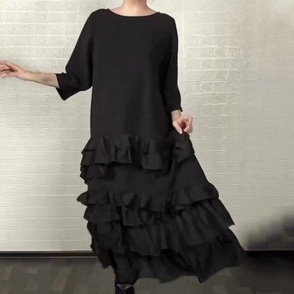 Ruffle Flowy Dress | Oversized, Lightweight - Hartwella