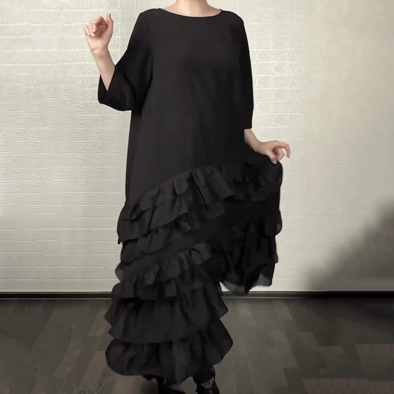 Ruffle Flowy Dress | Oversized, Lightweight - Hartwella