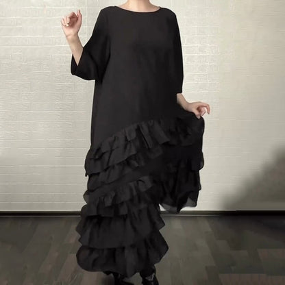 Ruffle Flowy Dress | Oversized, Lightweight - Hartwella