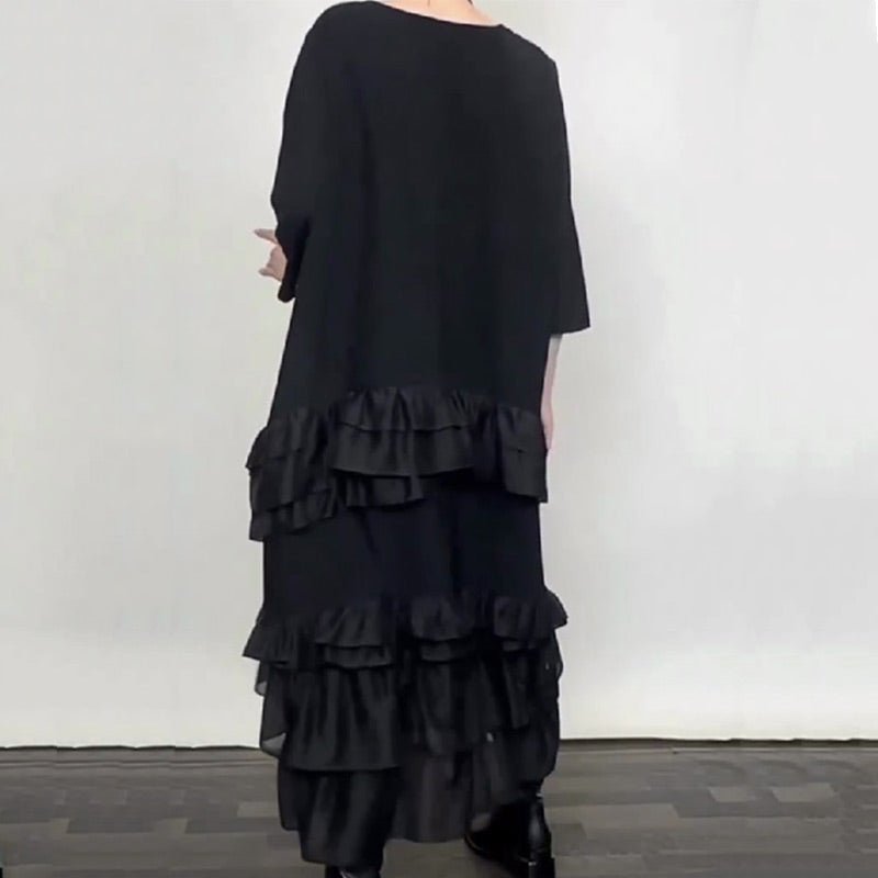 Ruffle Flowy Dress | Oversized, Lightweight - Hartwella