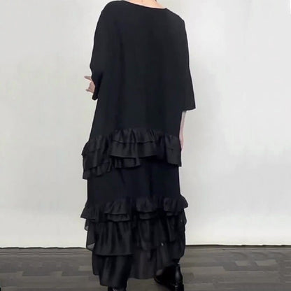 Ruffle Flowy Dress | Oversized, Lightweight - Hartwella