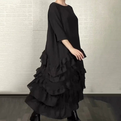 Ruffle Flowy Dress | Oversized, Lightweight - Hartwella