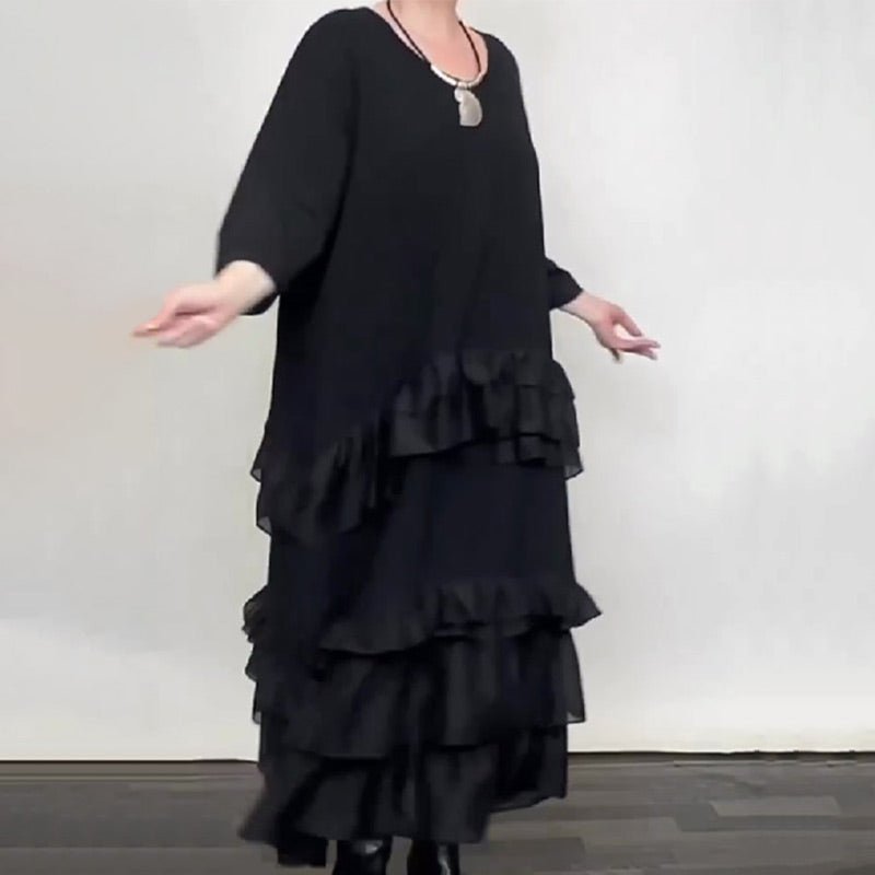 Ruffle Flowy Dress | Oversized, Lightweight - Hartwella