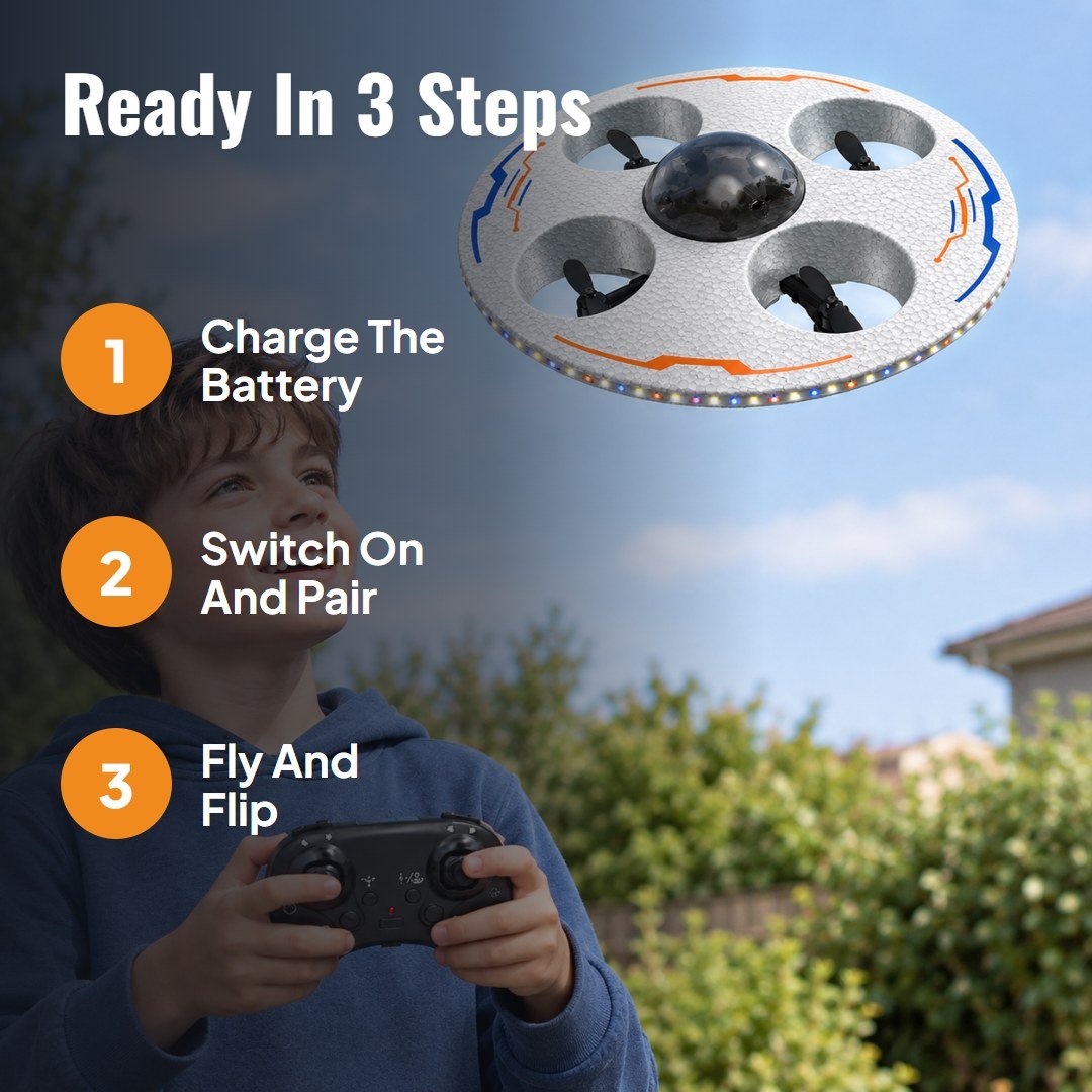 Saucero™ LED Flying Saucer Drone