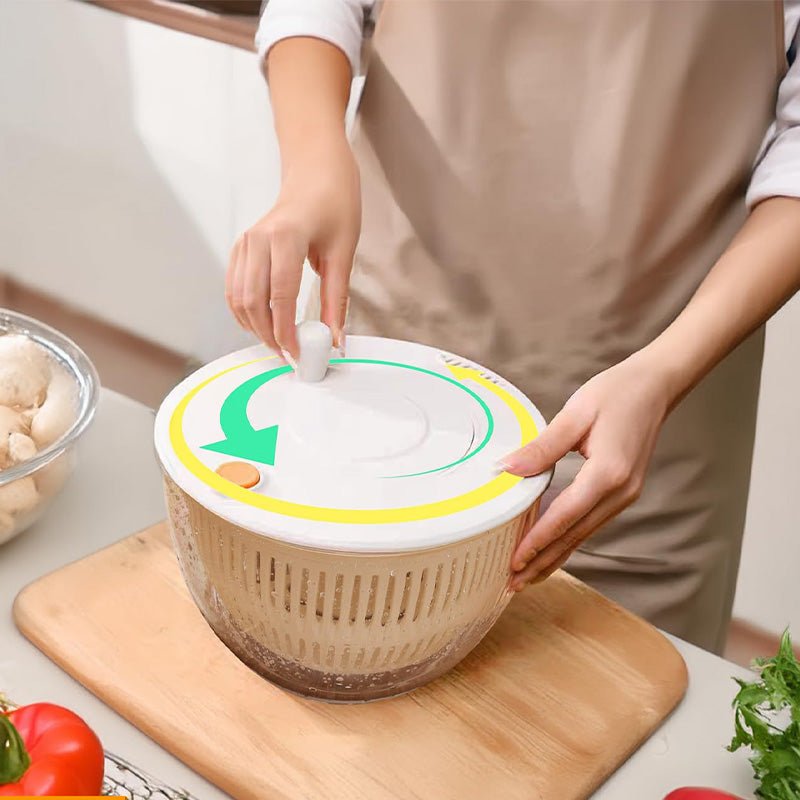 Savor Large Salad Spinner | 9-in-1 Multifunctional with Spacious 5.3 Quart Capacity - Hartwella