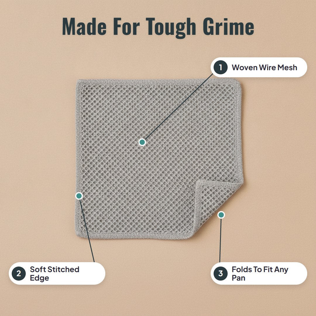 Scrubly™ Wire Mesh Dish Cloths (3 pcs)