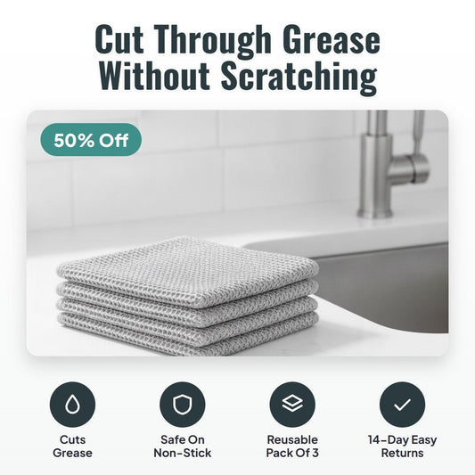 Scrubly™ Wire Mesh Dish Cloths (3 pcs) - Hartwella