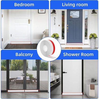 Sentry Door Seal Strip | Flexible Silicone Weather Stripping, Noise-Reducing - Hartwella