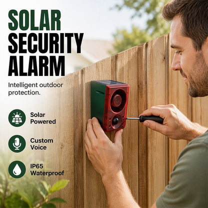 Sentry Solar Security Light | Motion Sensor, Waterproof Outdoor Flood Light with Alarm - Hartwella
