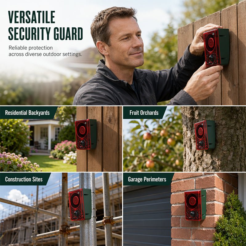 Sentry Solar Security Light | Motion Sensor, Waterproof Outdoor Flood Light with Alarm - Hartwella