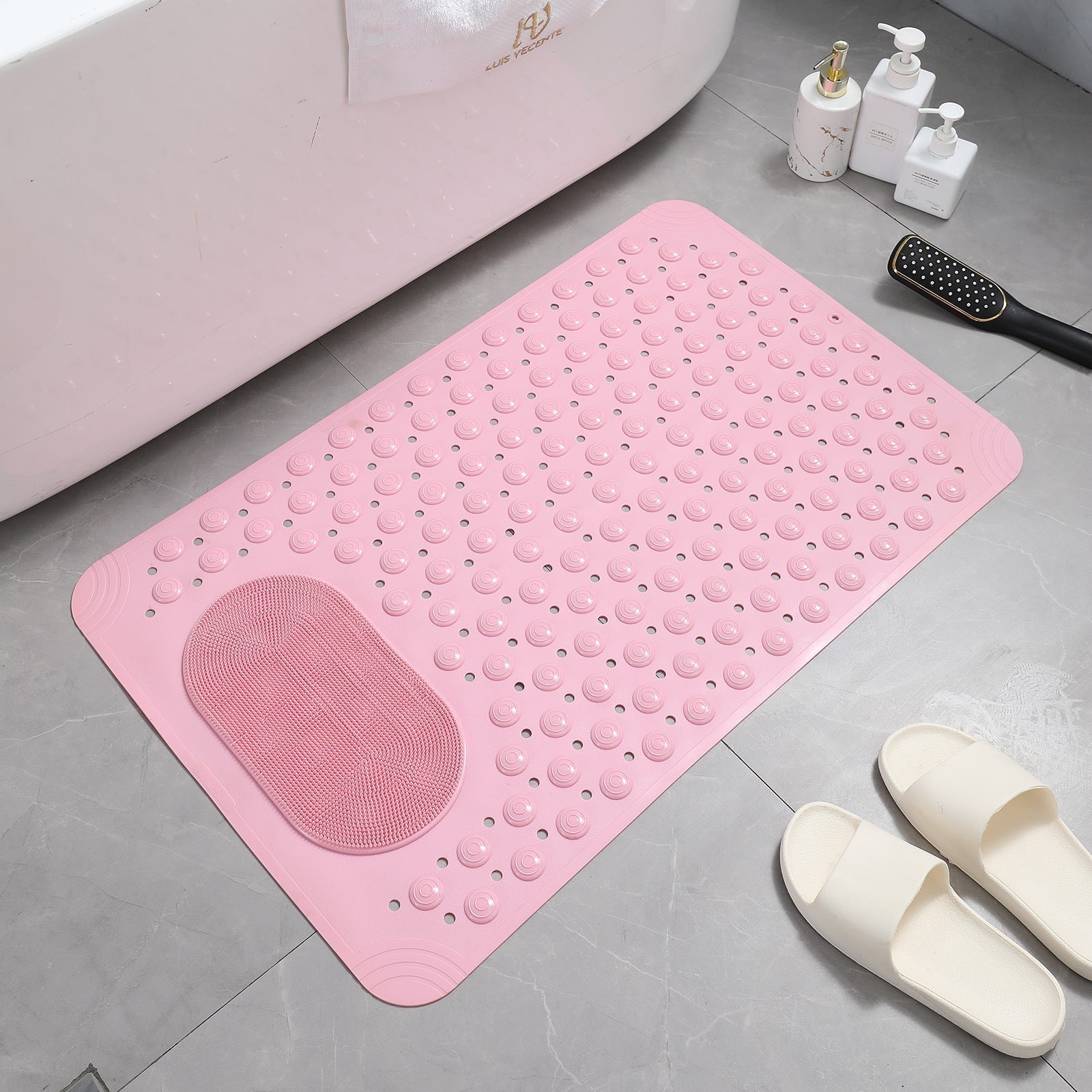 Sera Bath Mat | Non-Slip, High-Traction Vinyl for Ultimate Safety - Hartwella