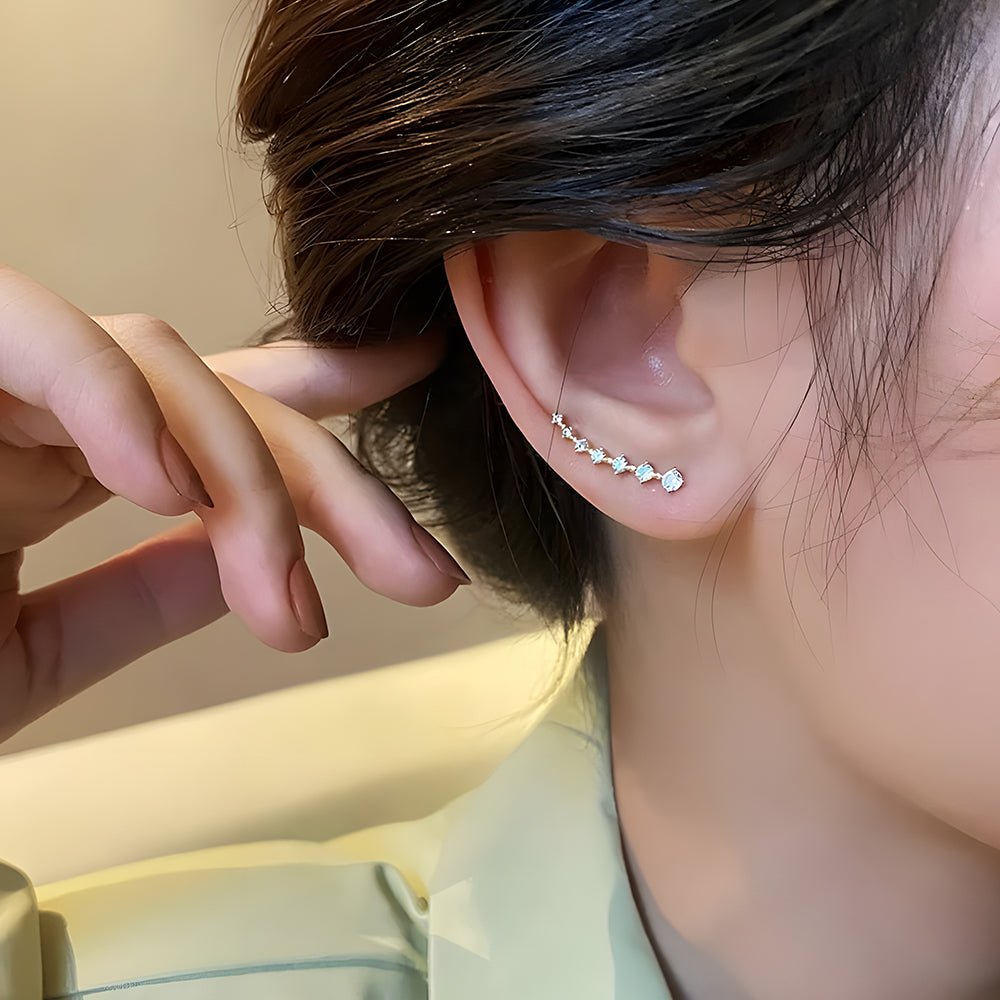 Sera Diamond Stud Earrings | Elegant Design, Comfortable Fit - Hartwella