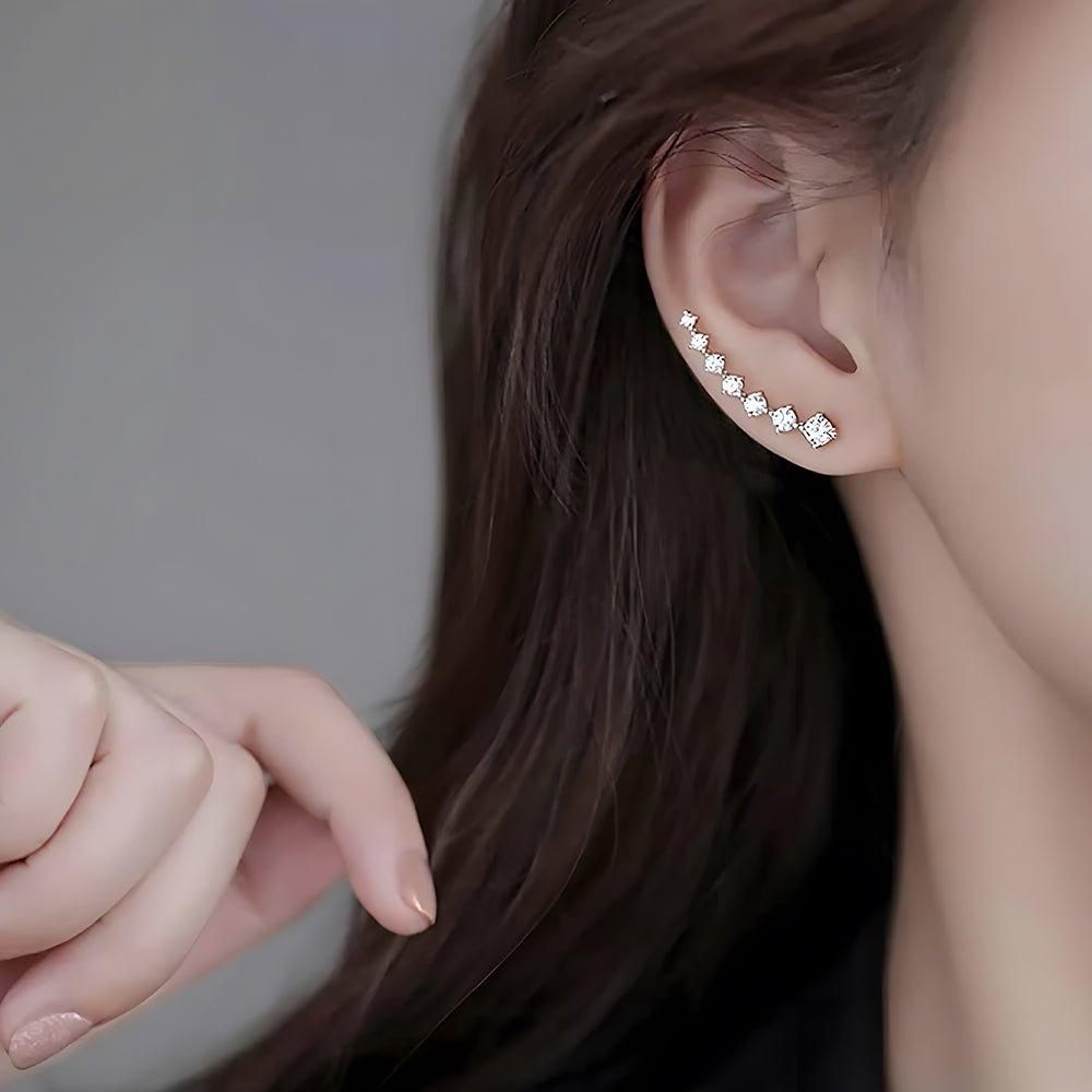 Sera Diamond Stud Earrings | Elegant Design, Comfortable Fit - Hartwella