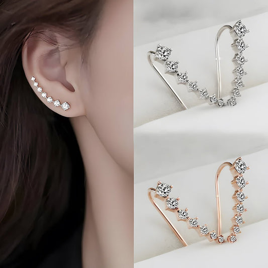 Sera Diamond Stud Earrings | Elegant Design, Comfortable Fit - Hartwella