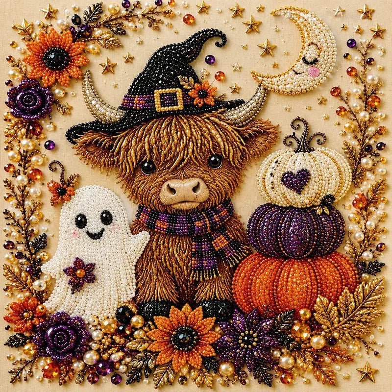 Sera Halloween Witch Diamond Painting Kit | 5D Sparkling Art for Adults - Hartwella