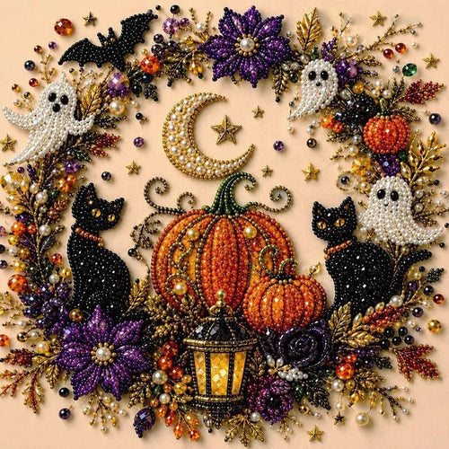 Sera Halloween Witch Diamond Painting Kit | 5D Sparkling Art for Adults - Hartwella