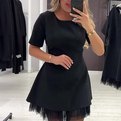 Sera Mini Dress | Sparkling Lace Trim - Hartwella