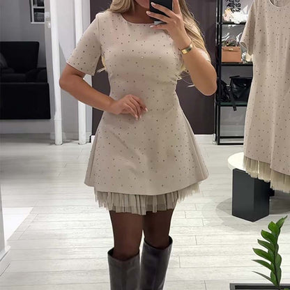 Sera Mini Dress | Sparkling Lace Trim - Hartwella
