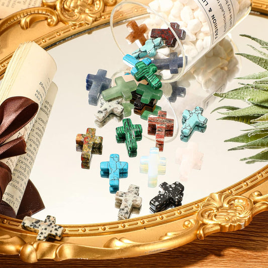 Serene Crystal Cross | Handcrafted Natural Stone - Hartwella