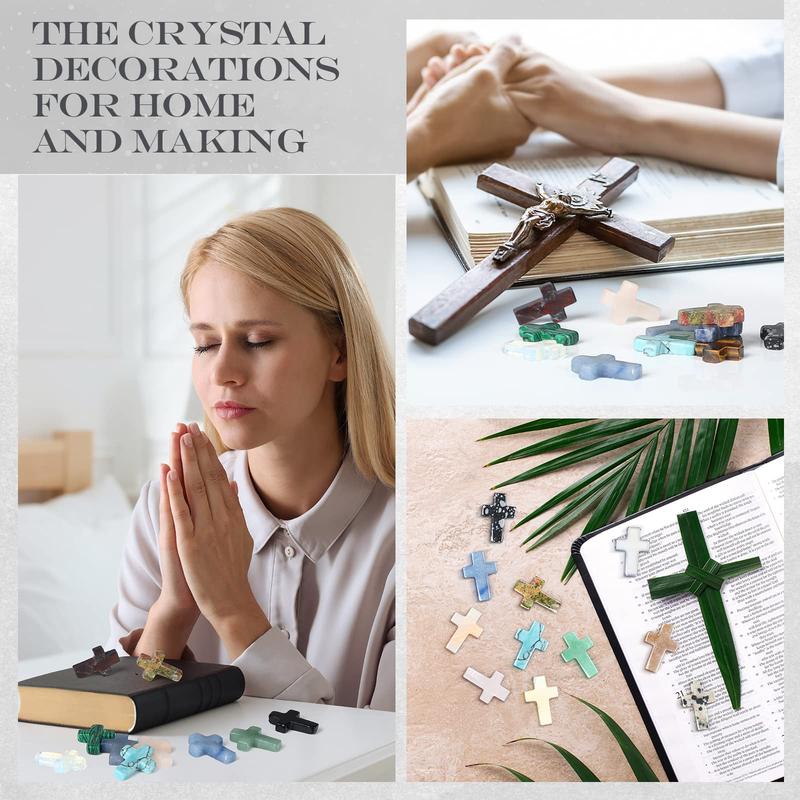 Serene Crystal Cross | Handcrafted Natural Stone - Hartwella
