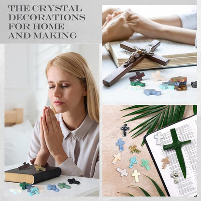 Serene Crystal Cross | Handcrafted Natural Stone - Hartwella